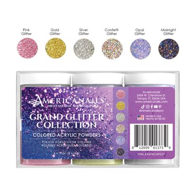 Colored Acrylic Powders | Grand Glitter Collection Kit