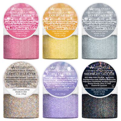 Colored Acrylic Powders | Grand Glitter Collection Kit