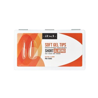 Clear Soft  Gel Tips - Short Almond
