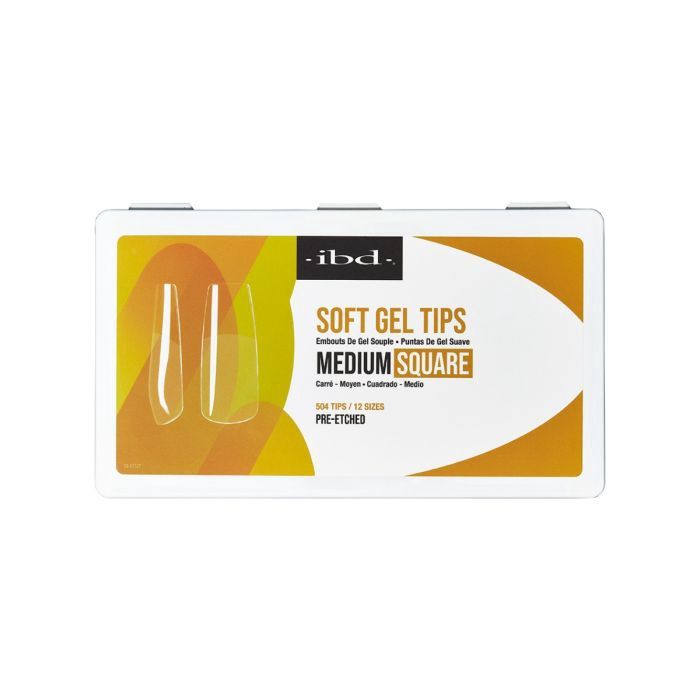 Clear Soft  Gel Tips - Medium Square