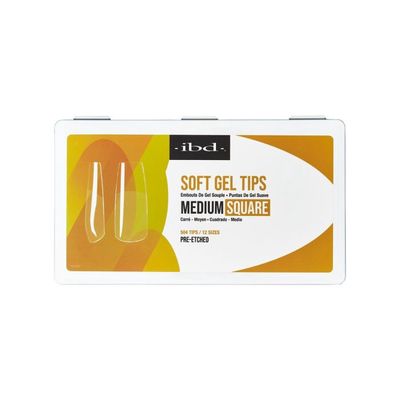 Clear Soft  Gel Tips - Medium Square