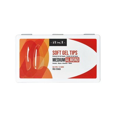 Clear Soft  Gel Tips - Medium Almond