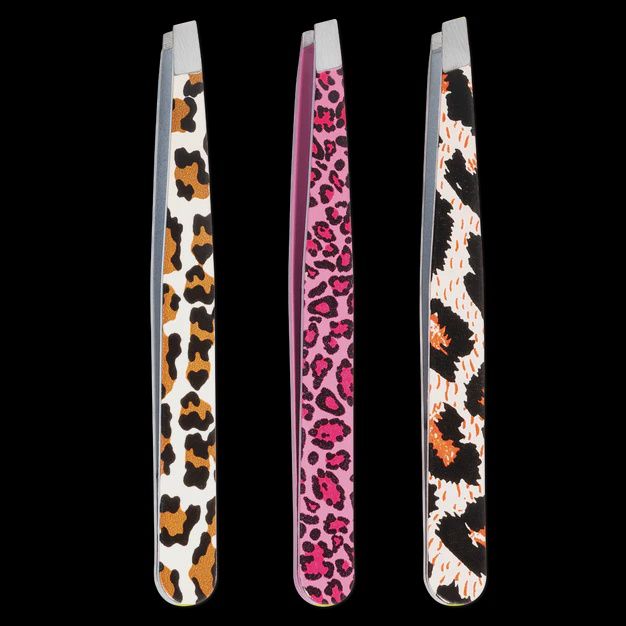 ANIMAL PRINT SLANT TIP TWEEZER