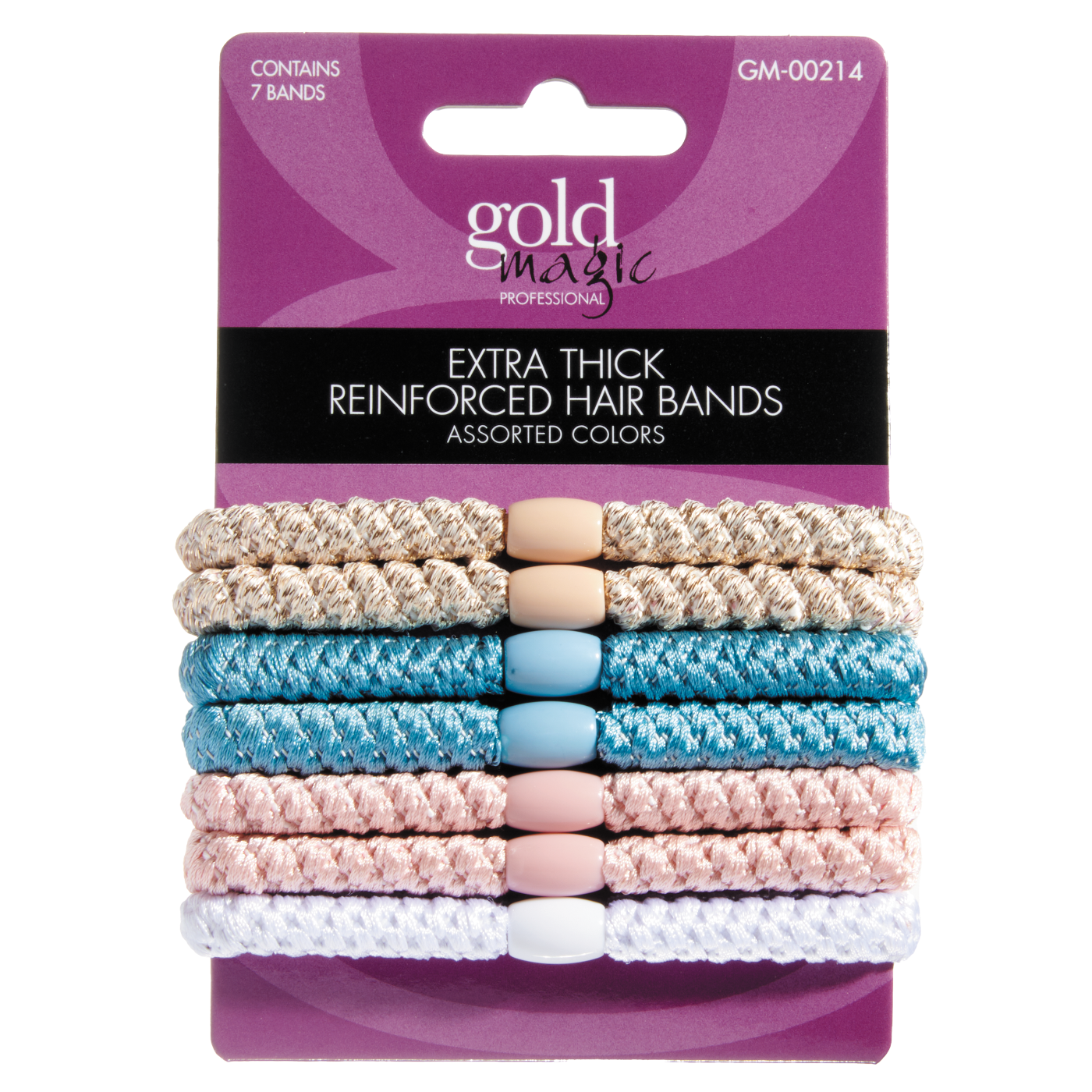 7 pk. EXTRA THICK REINFORCED HAIR BANDS