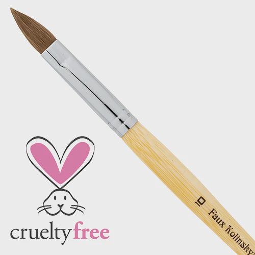 Faux Kolinsky Acrylic Brush Oval #10