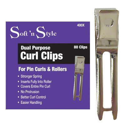 SOFT N STYLE DUAL PURPOSE CURL CLIPS 80/BX