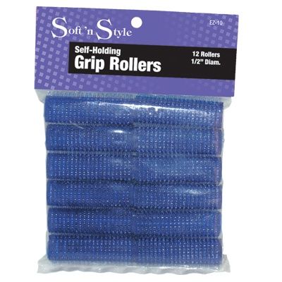 SOFT N STYLE EZ GRIP ROLLER, Size: 5/8 BLUE 12 PK