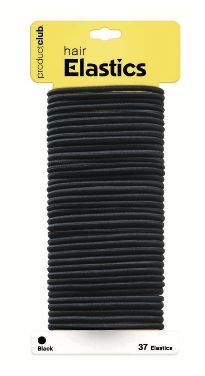 37 pk. Elastic Bands, Color: Black