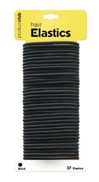 37 pk. Elastic Bands, Color: Black