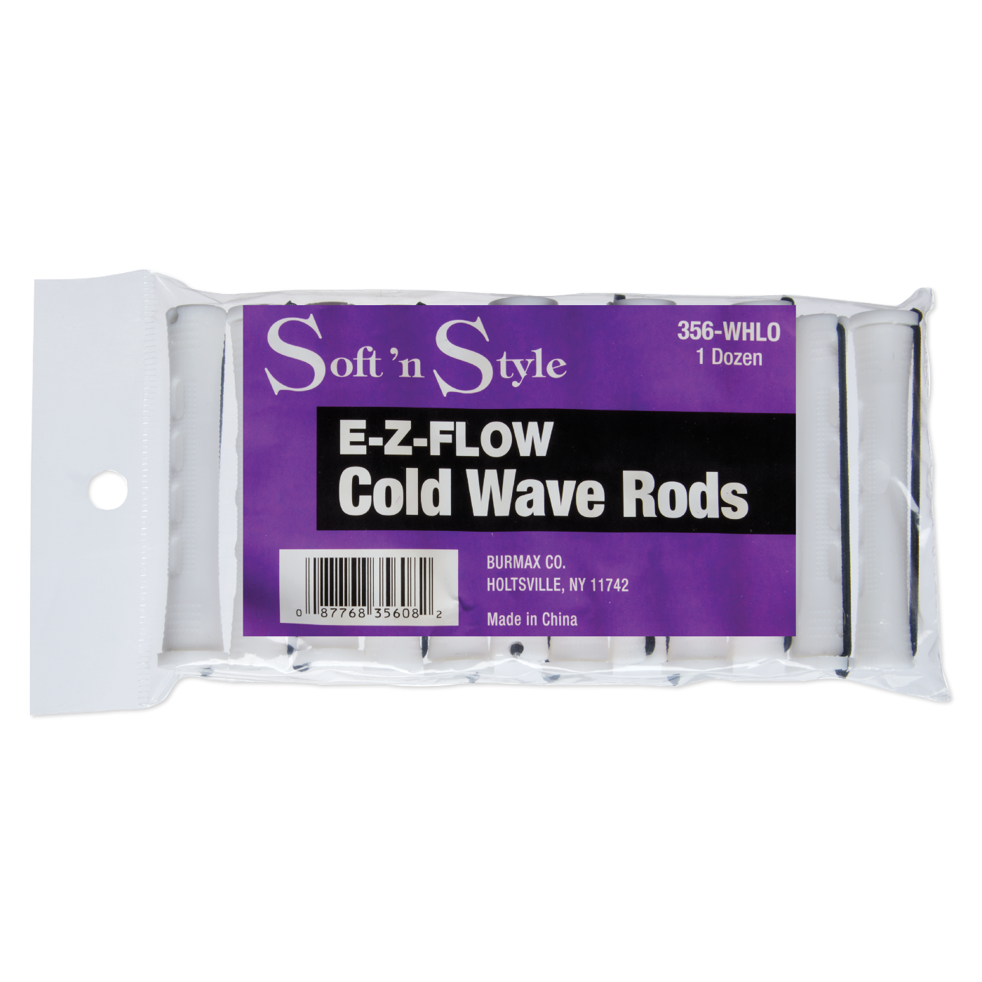 Concave Cold Wave Rods, Long White 12pk
