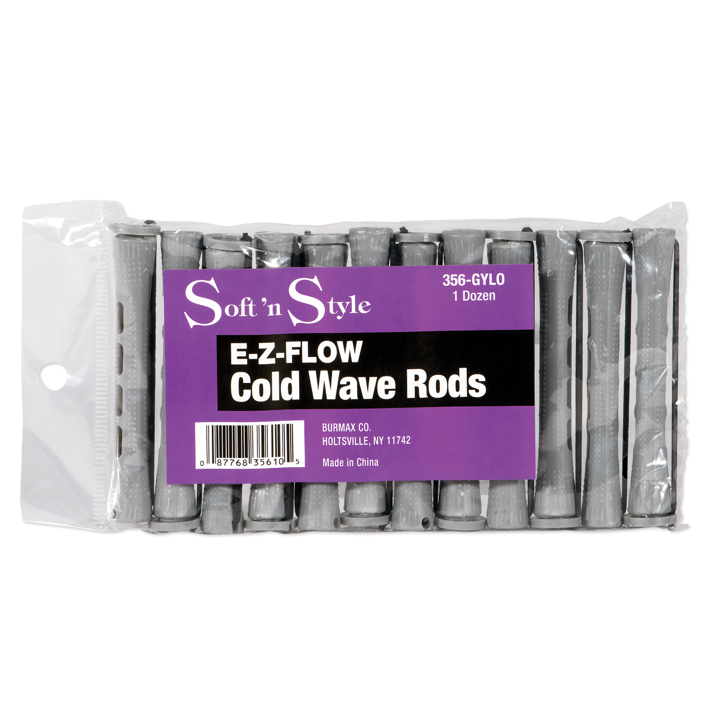 Concave Cold Wave Rods, Long Gray 12pk
