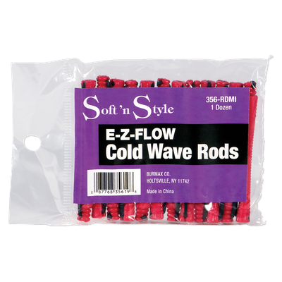 Concave Cold Wave Rods, Mini Red 12pk
