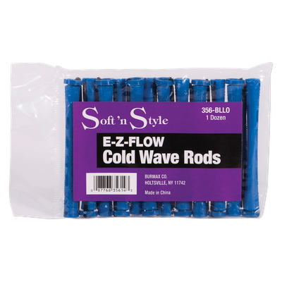Concave Cold Wave Rods, Long Blue 12pk