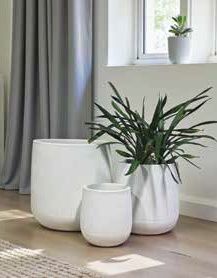 Gia Planter - 10"D x 11"H - White