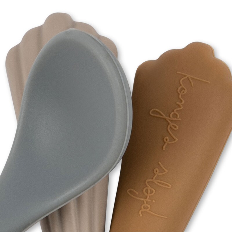 Konges Sløjd 3 Pack Spoons Silicone Warm Grey