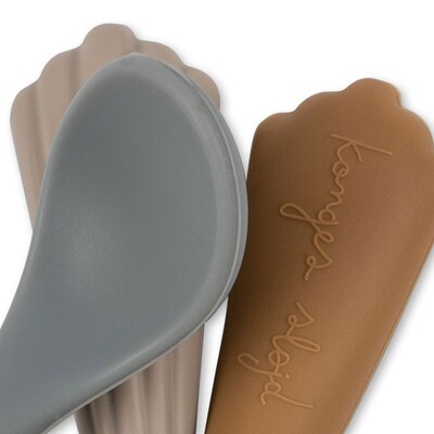 Konges Sløjd 3 Pack Spoons Silicone Warm Grey