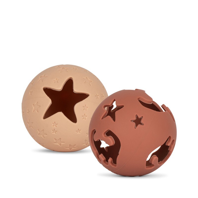 Konges Sløjd 2-Pack Activity Balls Dino KS3931 Rosesand Mix