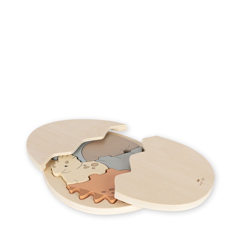 Konges Sløjd Dinosaur Egg Wood Puzzle KS3998 Multi One Size +18M