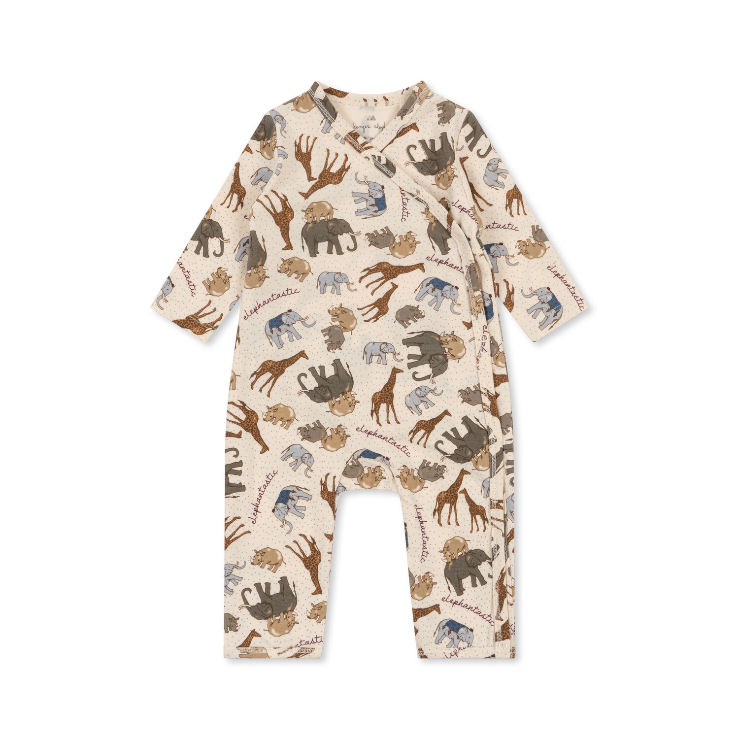 Konges Sløjd Basic New Born Onesie Gots KS5898 Elephantastic, Farbe: Elephantastic, Größe: 6M