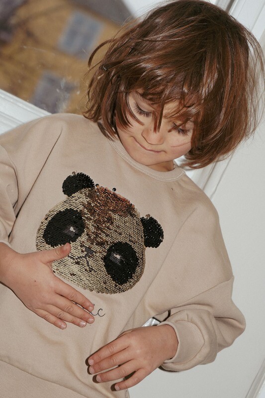 Konges Sløjd Lou Sequin Sweat Shirt KS6018 Oxford Tan