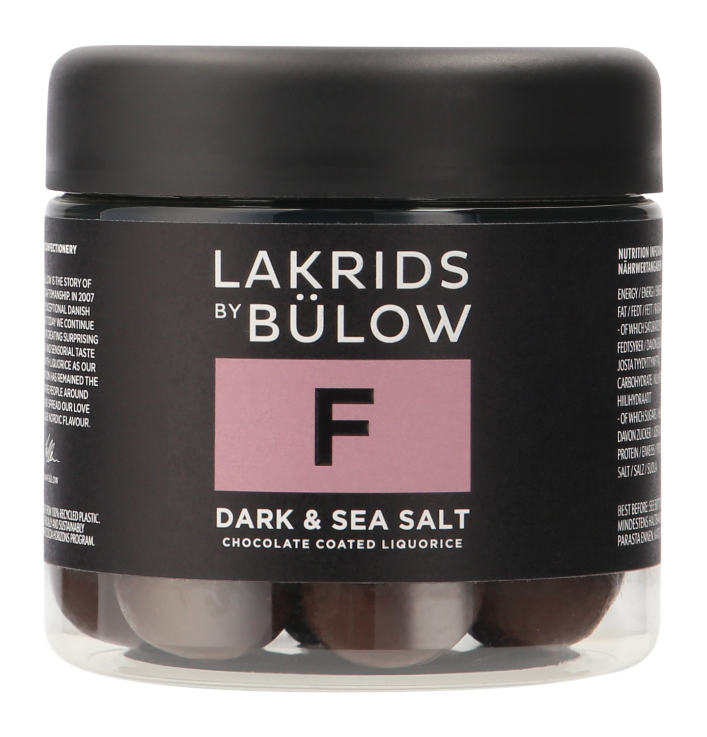 Lakrids by Bülow F Dark &amp; Sea Salt 125g