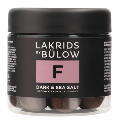 Lakrids by Bülow F Dark & Sea Salt 125g