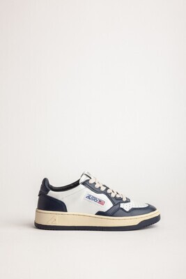 Autry 01 Low Man Leather/Leather AULM WB04 White/Blue