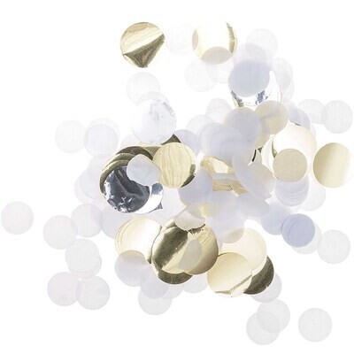 Rico Design YEY! Let&#39;s Party Confetti Weiß Mix 20g