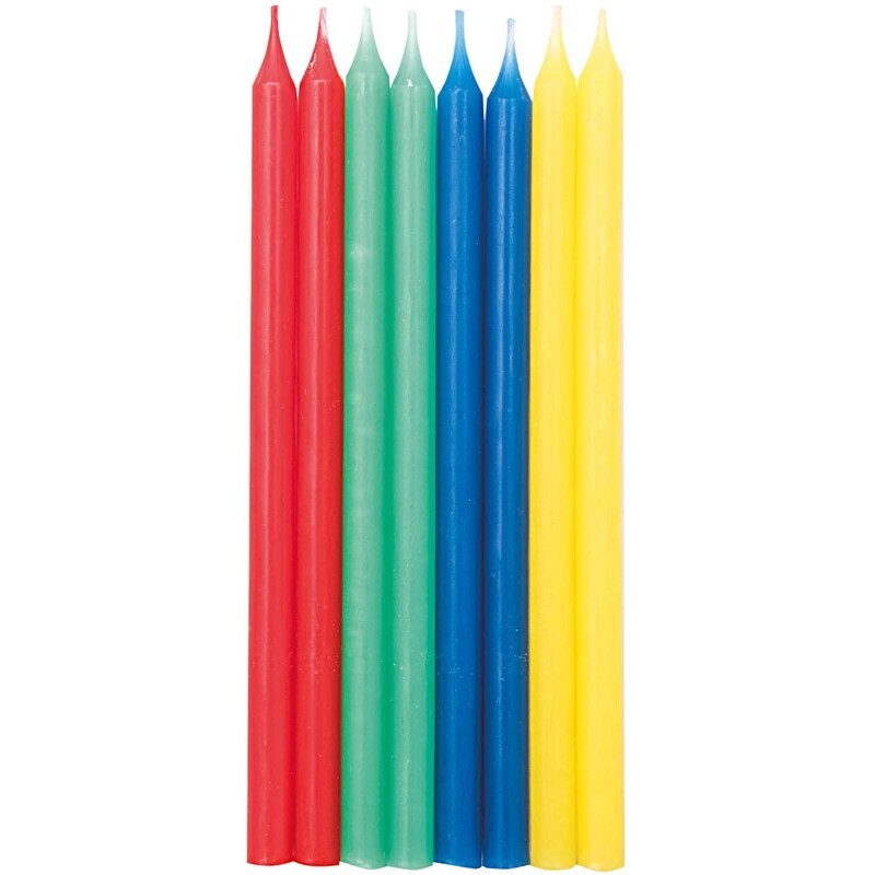 Rico Design Kerzen Lang Basic Bunt 16 Stück
