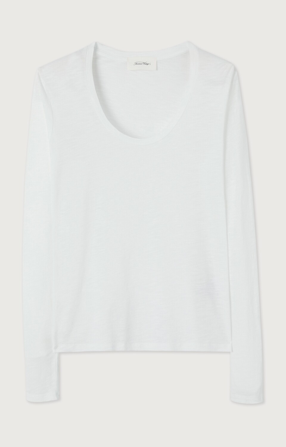 American Vintage Woman T-Shirt Jacksonville JAC49 White /Charcoal / Polar Melange, Farbe: White, Größe: XS