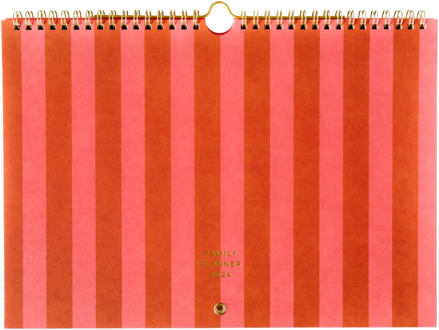 Fabrique á la Carte Family Planner 2023/2024 16 Months Striped Orange Pink