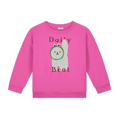 Daliy Brat Cosy Cat Sweater DB1153 Rose Violet