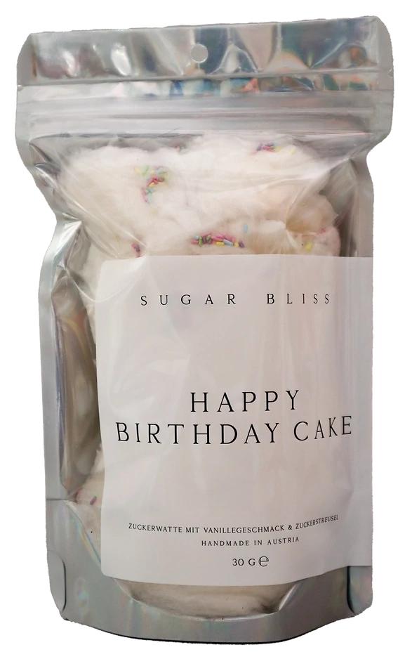 Sugar Bliss Happy Birthday Cake Zuckerwatte