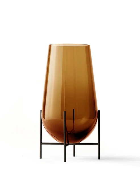 Menu Audo Échasse Vase Medium Amber/Bronzed Brass H45xD22/15cm