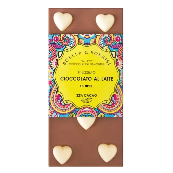 Boella & Sorrisi Cioccolato Al Latte Amore Vollmilchschokolade 100g