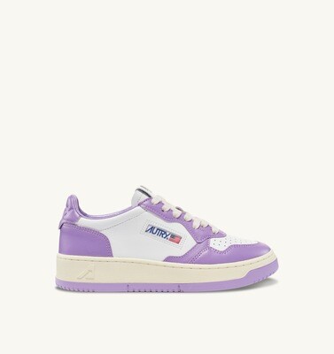 Autry Medalist Low Woman Leather/Leather AULW WB43 White/ English Lavender