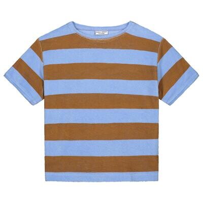Daily Brat Striped Towel T-Shirt DB1270 Serenity Blue