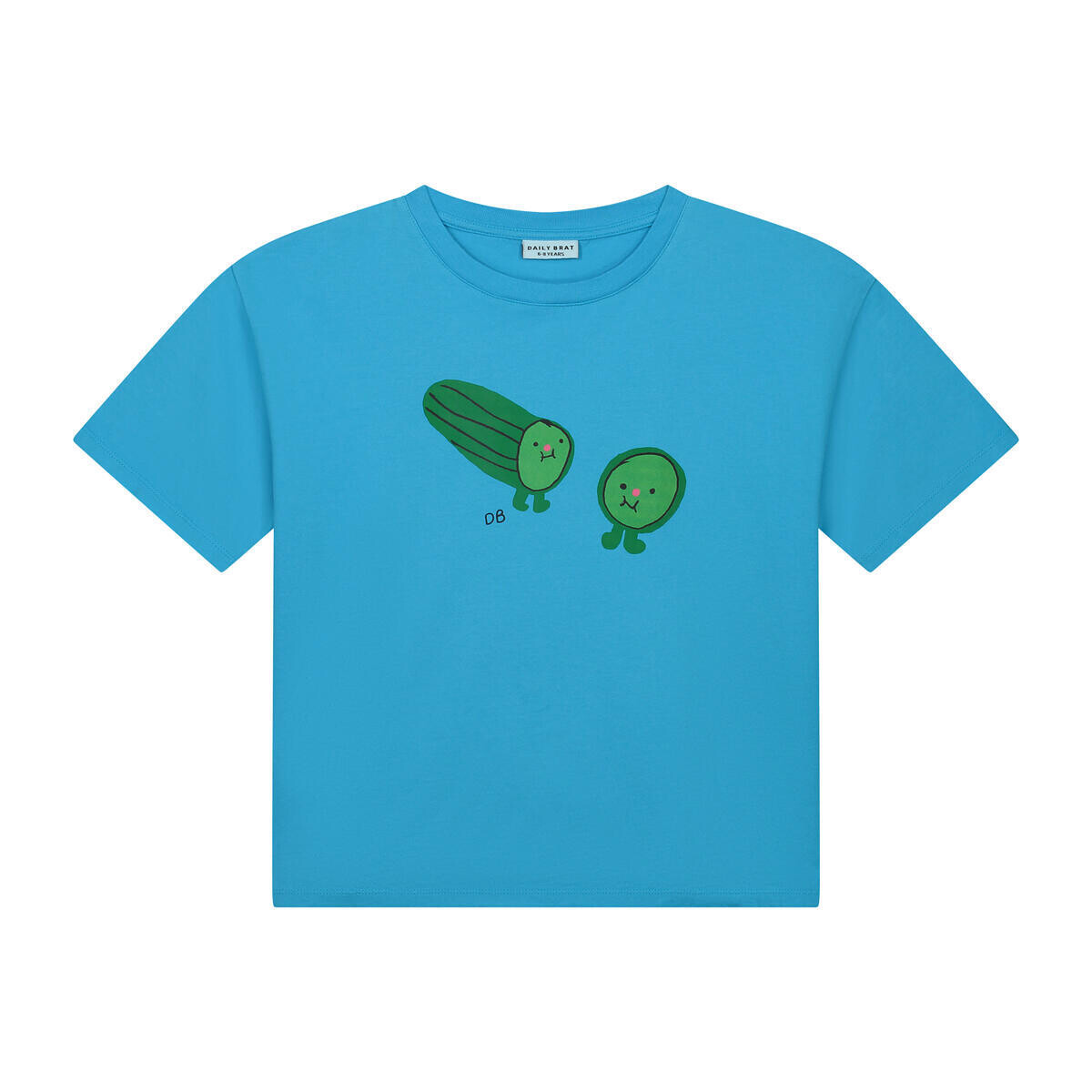 Daily Brat Cute Cucumber T-Shirt DB1258 Splashing Blue