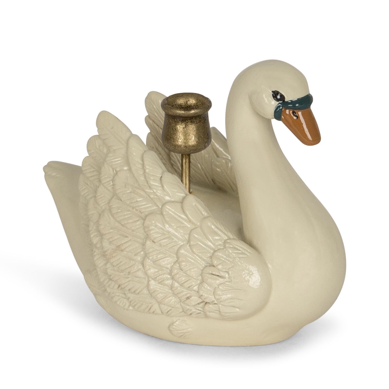 Konges Sløjd Swan Candle Holder KS101064 Creme