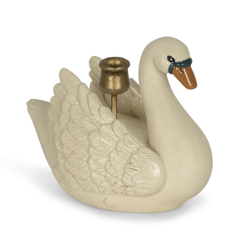 Konges Sløjd Swan Candle Holder KS101064 Creme