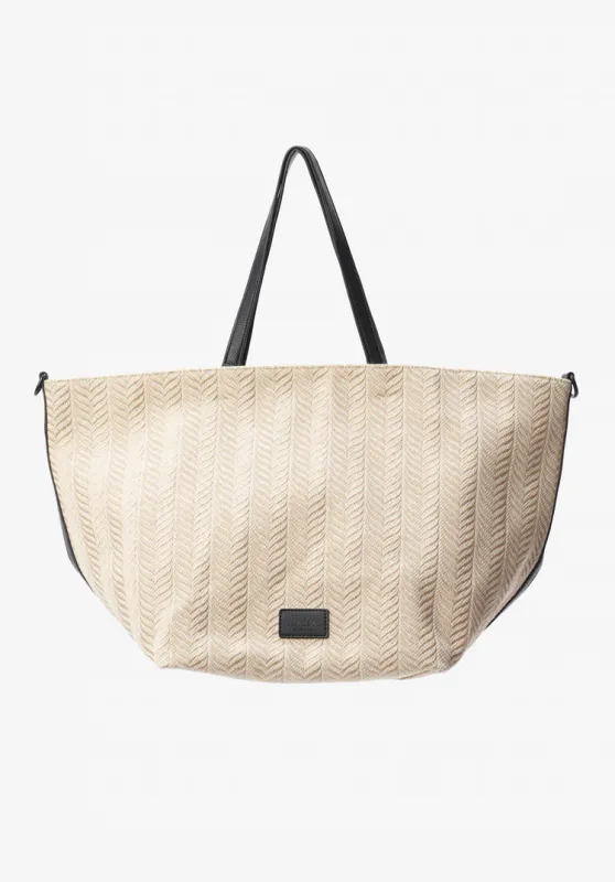 Lala Berlin Shopper Monna  Chevron Creme Brulee