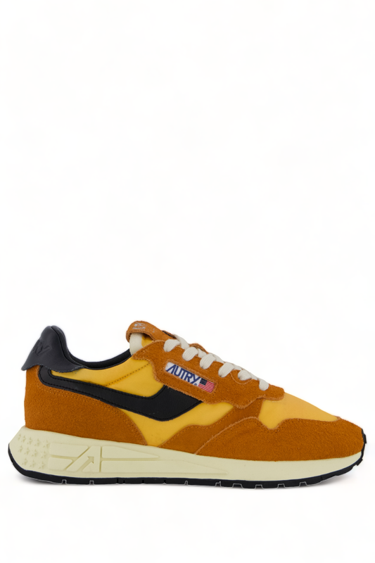 Autry Herren Sneakers Reelwind Low Aus Wildleder Und Nylon In Sunset Und Schwarz WWLM HN11