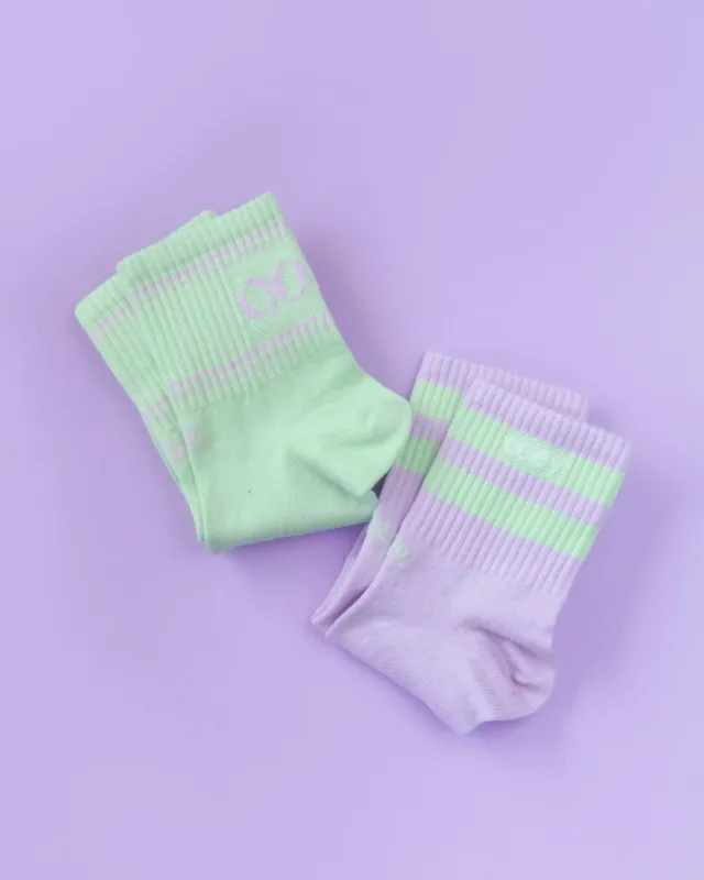Ooley Socken MIDI Pastel Doppelpack 2x Lavender