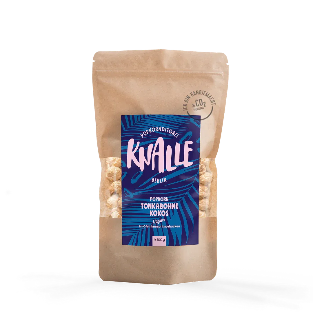 Knalle Berlin Popkorn Tonkabohne Kokos Vegan 100g