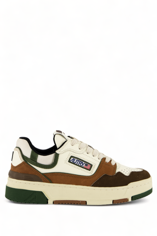 Autry Sneakers Damen CLC Low Aus Wildleder Und Nubuk In Ebony Und Military ROLW UN03