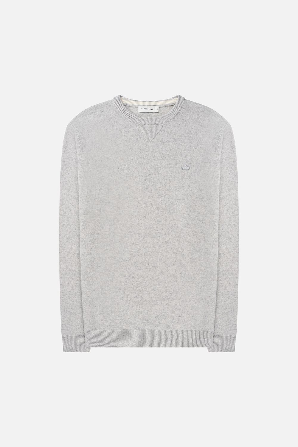 The GoodPeople Knox Cloud Merino Knitwear Light Grey Melange 24020101