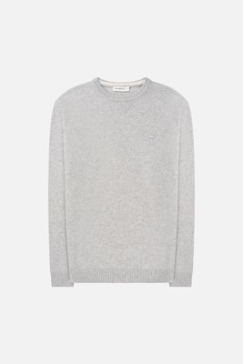 The GoodPeople Knox Cloud Merino Knitwear Light Grey Melange 24020101