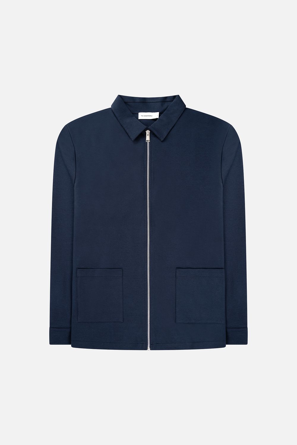 The GoodPeople Lavi Zipper Jersey Shirt Navy 10000706