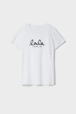 Lala Berlin T-Shirt Cara Cotton Lala White/Black 10322460