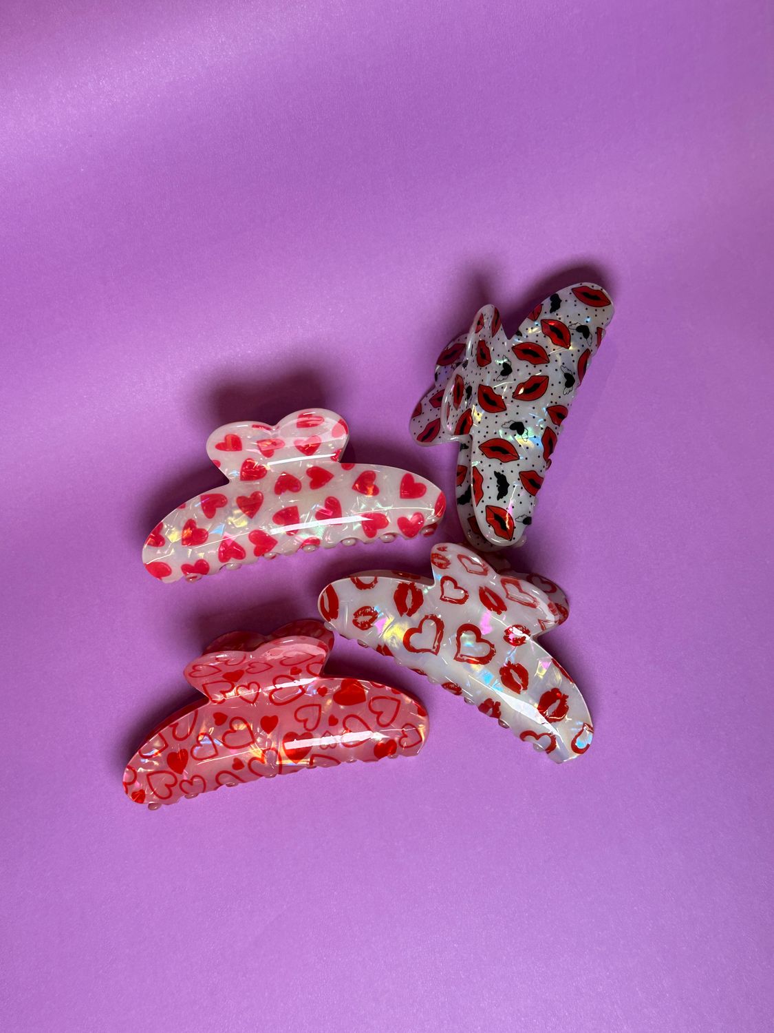 Hair Clip Valentine verschiedene Styles